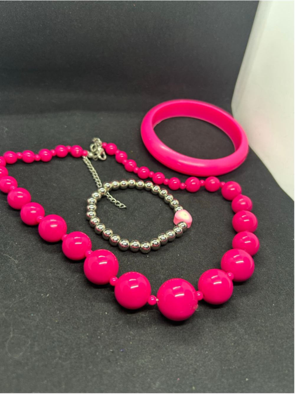 Claire's Jewelry Set One Size Pink Necklace Bracelet Bangle